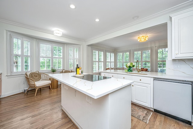 1143 Sea Eagle Watch, Charleston, SC 29412 - kitchen with dishwashing machine, a center island, crown molding, plenty of natural light, and a peninsula