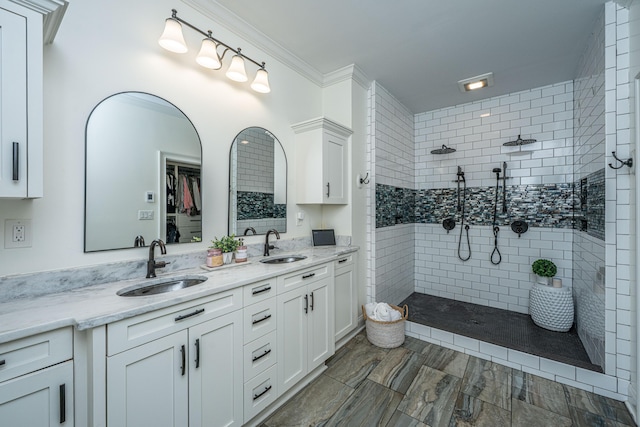 1143 Sea Eagle Watch, Charleston, SC 29412 - bathroom featuring double vanity, a walk in shower, and a spacious closet