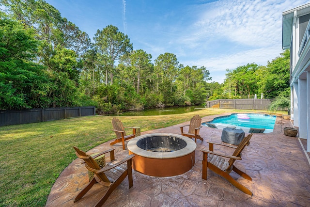 1143 Sea Eagle Watch, Charleston, SC 29412 - fenced backyard with a fire pit and a patio