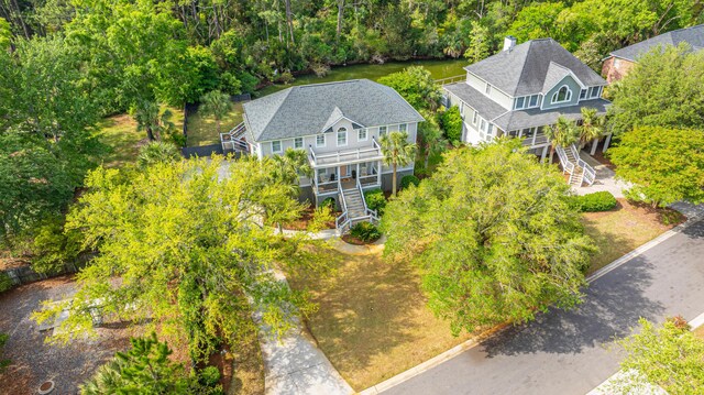 1143 Sea Eagle Watch, Charleston, SC 29412 - view from above of property featuring a heavily wooded area and a large body of water