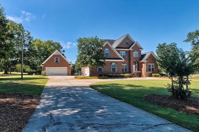 craftsman inspired home with a front yard