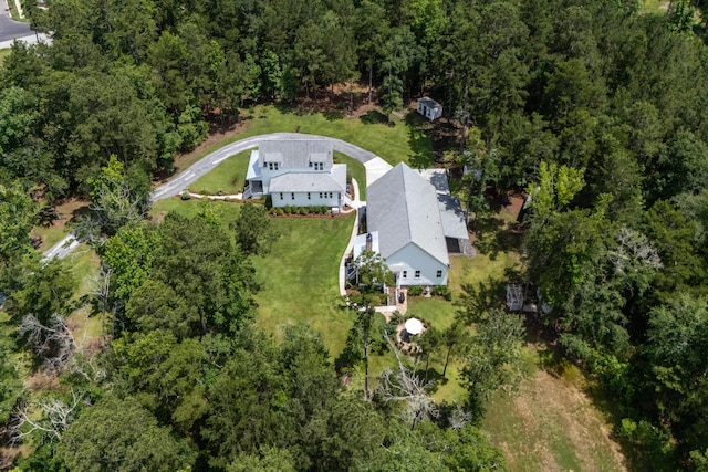 105 Bobcat Ln, Ravenel, SC 29470 - aerial view of property and surrounding area with a forest