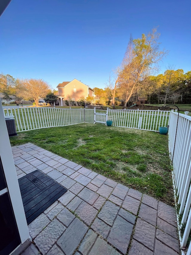 view of patio / terrace featuring central air condition unit