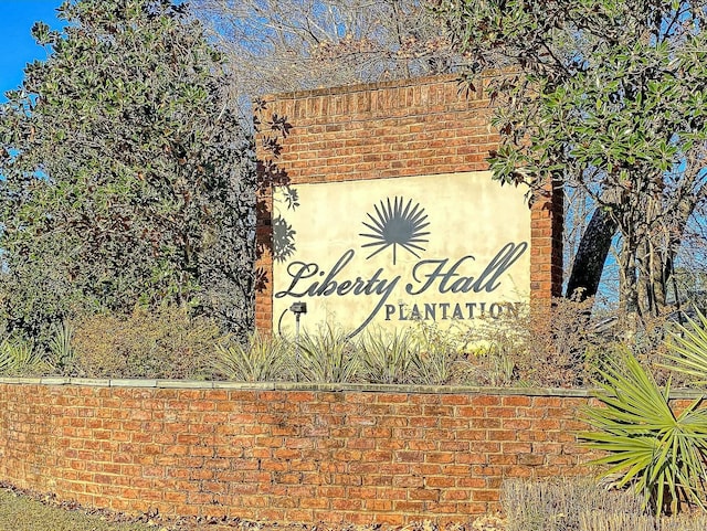 view of community sign