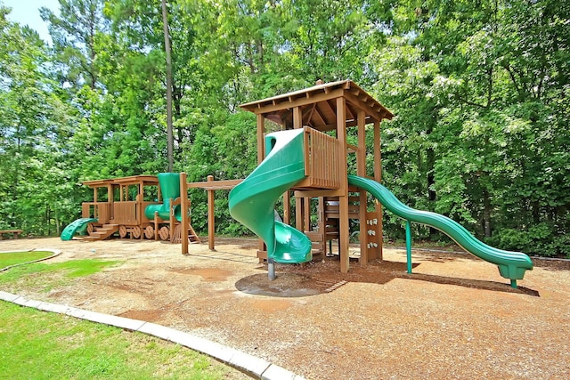 view of community jungle gym