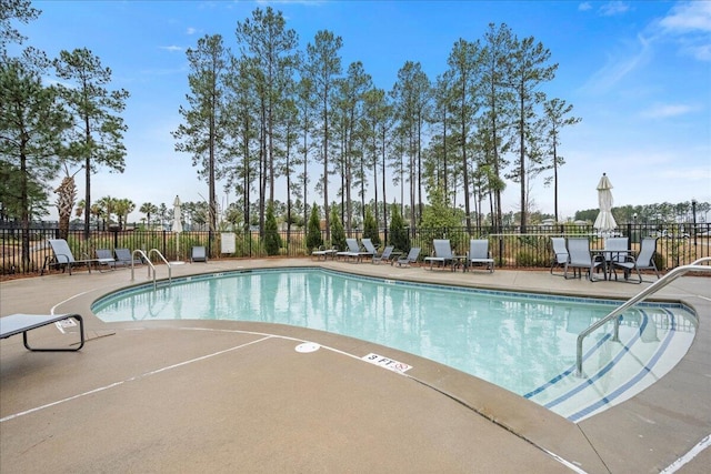 view of pool featuring a patio area