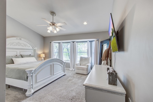 486 Maple Oak Ln, Charleston, SC 29414 - bedroom with light colored carpet, a ceiling fan, and recessed lighting
