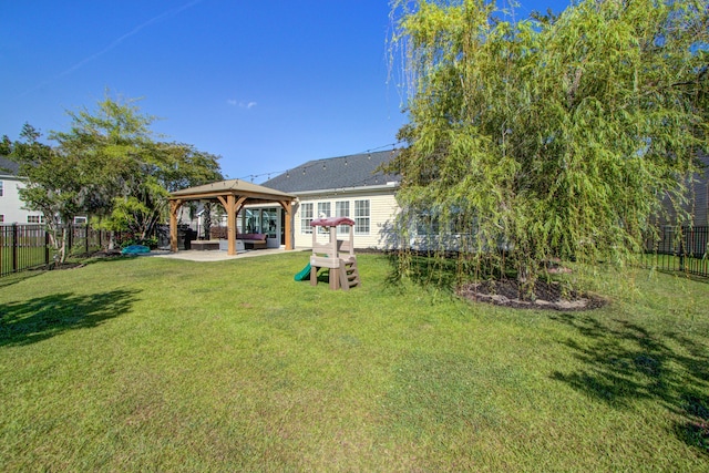 486 Maple Oak Ln, Charleston, SC 29414 - view of yard with a gazebo, an outdoor living space, and a patio