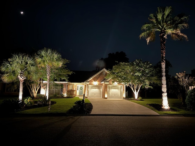 486 Maple Oak Ln, Charleston, SC 29414 - view of front of house with concrete driveway, a garage, and a lawn