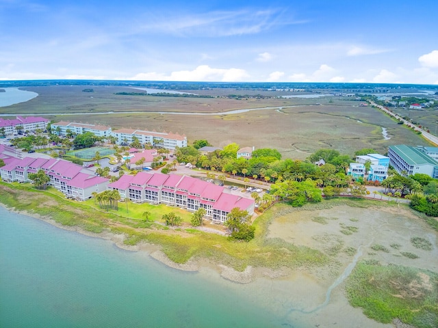 drone / aerial view of a large body of water