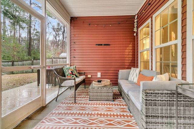 view of sunroom