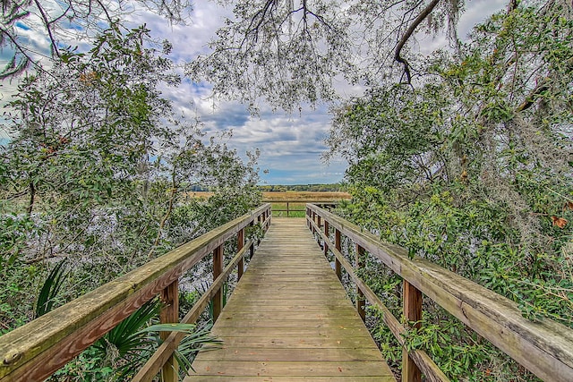 view of dock