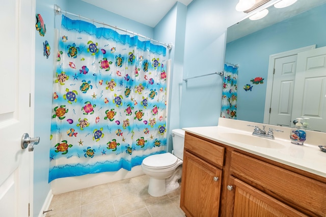 202 Trillium Ct, Santee, SC 29142 - bathroom with tile patterned floors, vanity, toilet, and shower / bath combo