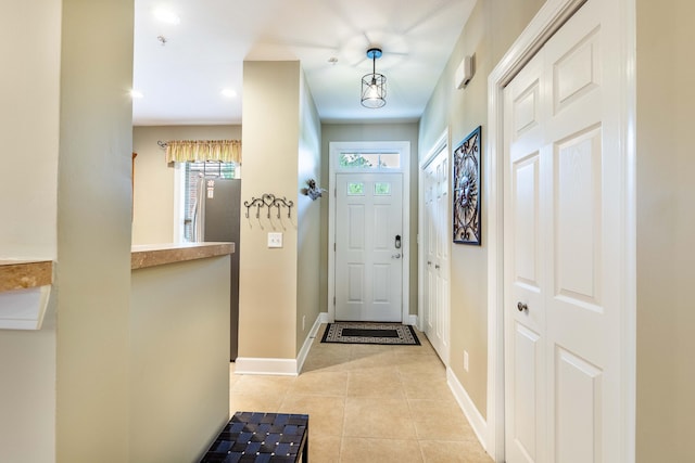 202 Trillium Ct, Santee, SC 29142 - foyer with plenty of natural light, baseboards, light tile patterned floors, and recessed lighting