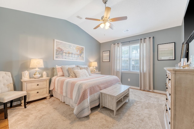 422 Cabrill Dr, Charleston, SC 29414 - bedroom with lofted ceiling, ceiling fan, and baseboards