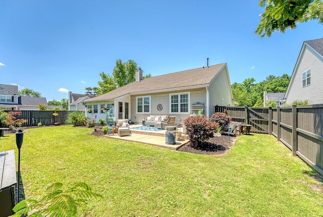422 Cabrill Dr, Charleston, SC 29414 - back of house featuring an outdoor hangout area, a patio area, and a chimney