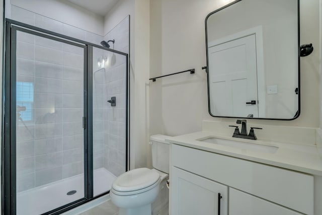 445 Oswego Ct, Greenville, SC 29607 - full bathroom with a shower stall, vanity, and toilet