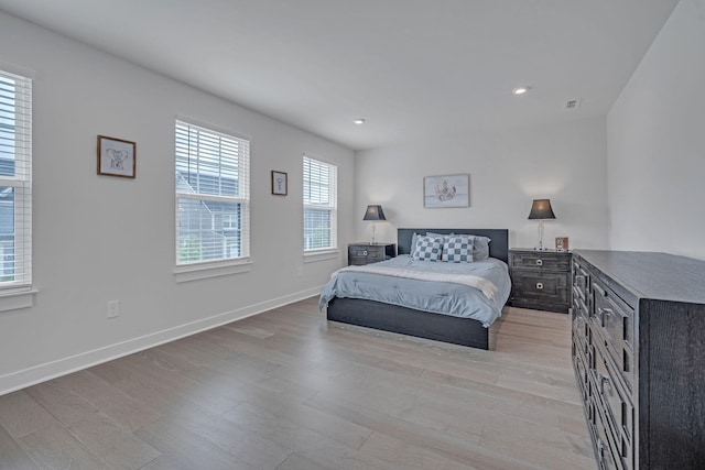 445 Oswego Ct, Greenville, SC 29607 - bedroom featuring light wood-type flooring, baseboards, and recessed lighting