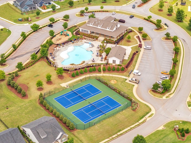 445 Oswego Ct, Greenville, SC 29607 - drone / aerial view of a pool area