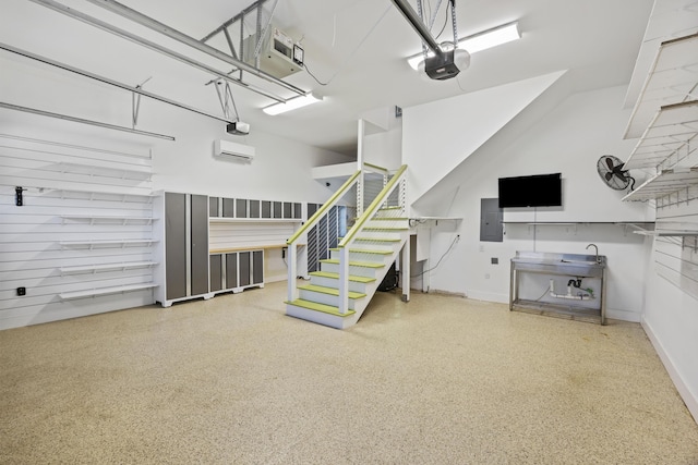 1075 Wayfarer Ln, Charleston, SC 29412 - below grade area with a wall mounted AC, a garage, and electric panel