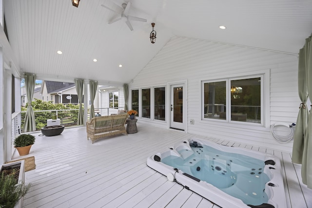 1075 Wayfarer Ln, Charleston, SC 29412 - deck with a ceiling fan
