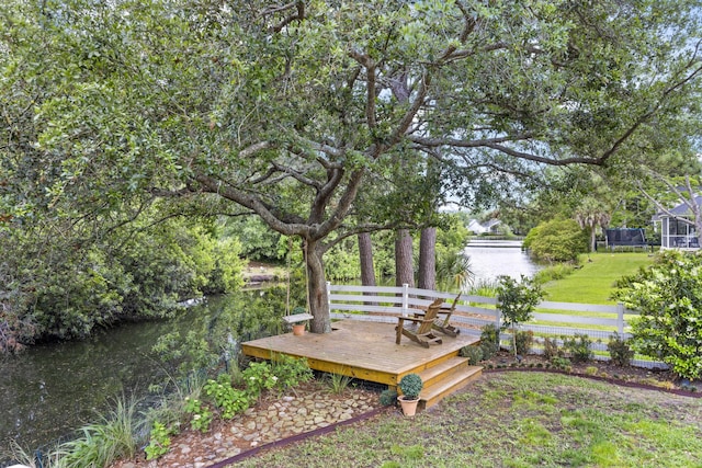 1075 Wayfarer Ln, Charleston, SC 29412 - view of yard with a deck with water view