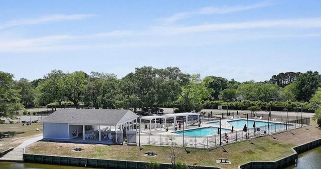 1075 Wayfarer Ln, Charleston, SC 29412 - community pool featuring a patio area