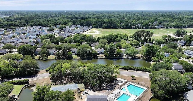 1075 Wayfarer Ln, Charleston, SC 29412 - aerial perspective of suburban area featuring a nearby body of water