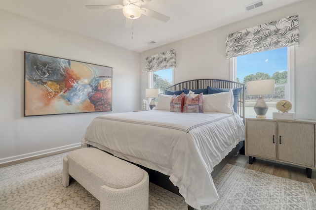 TBD Oleary Cir, Summerville, SC 29483 - bedroom with baseboards, visible vents, a ceiling fan, and wood finished floors