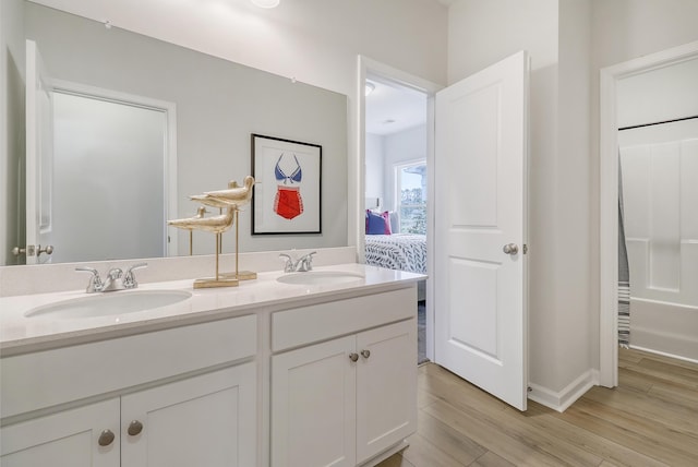 TBD Oleary Cir, Summerville, SC 29483 - full bath with ensuite bathroom, double vanity, wood finished floors, and a sink