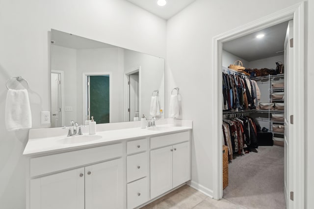 bathroom featuring vanity