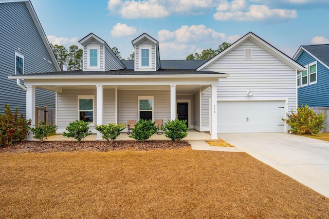 view of front of house featuring covered porch