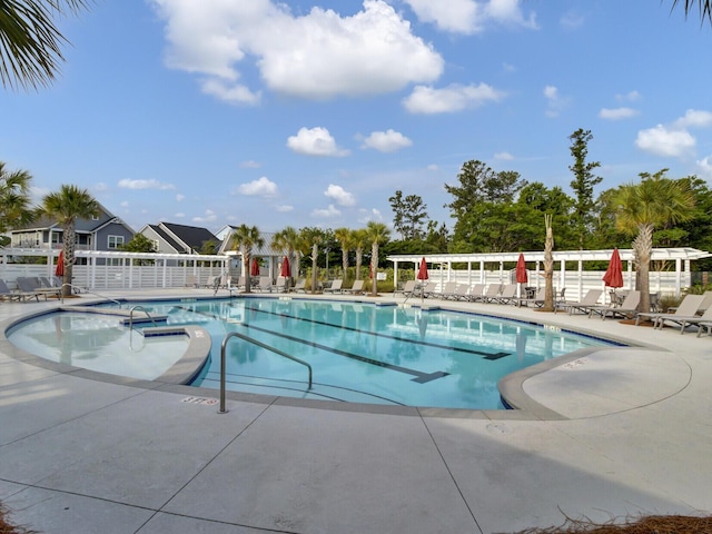 view of pool with a patio