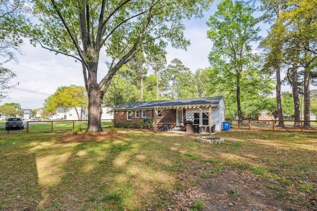 2158 Till Rd, Charleston, SC 29414 - back of house with an outdoor fire pit, a fenced backyard, and a patio