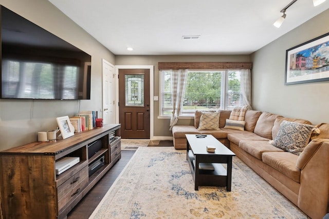 2158 Till Rd, Charleston, SC 29414 - living room with recessed lighting and dark wood finished floors