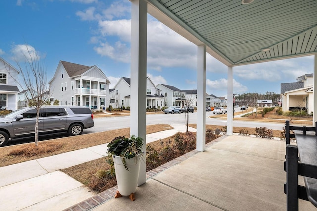 view of patio / terrace featuring a residential view