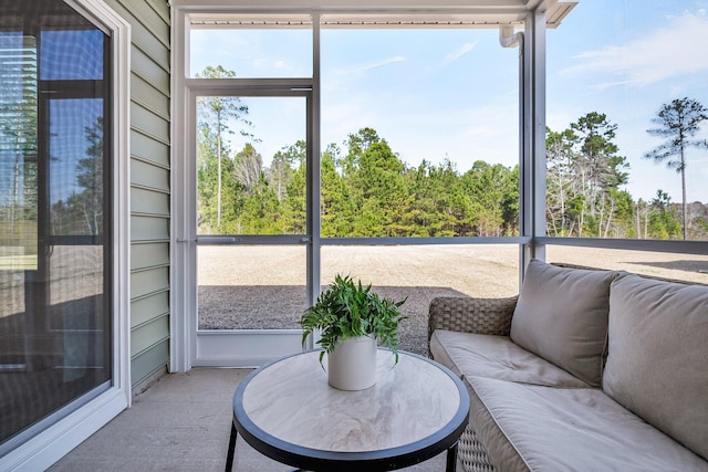 view of sunroom