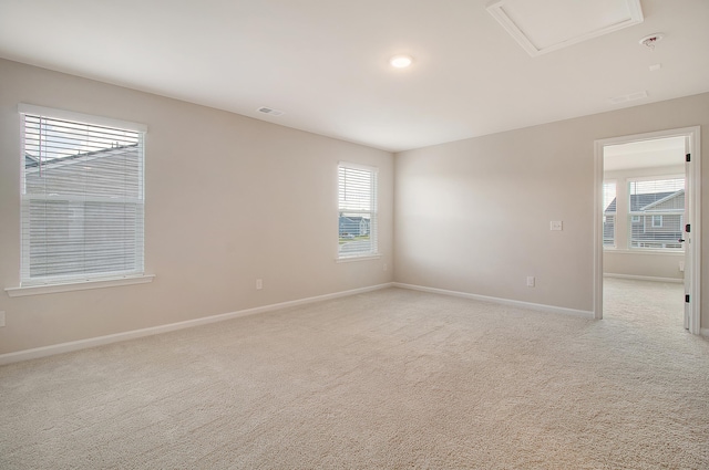 299 Lucca Dr, Summerville, SC 29486 - carpeted spare room featuring a pendent fire sprinkler and attic access