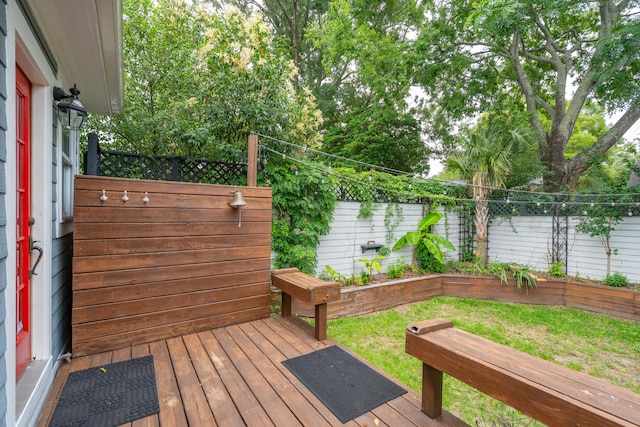 293 Grove St, Charleston, SC 29403 - deck with a fenced backyard