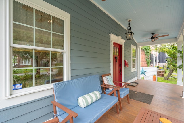 293 Grove St, Charleston, SC 29403 - porch featuring ceiling fan