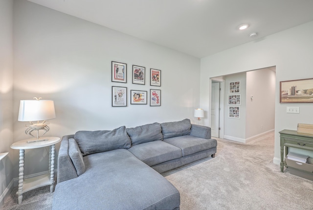 view of carpeted living room