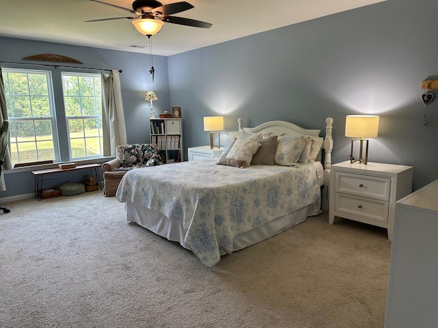 677 Redbud Ln, Summerville, SC 29486 - bedroom with carpet floors and a ceiling fan