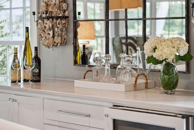 details featuring wine cooler