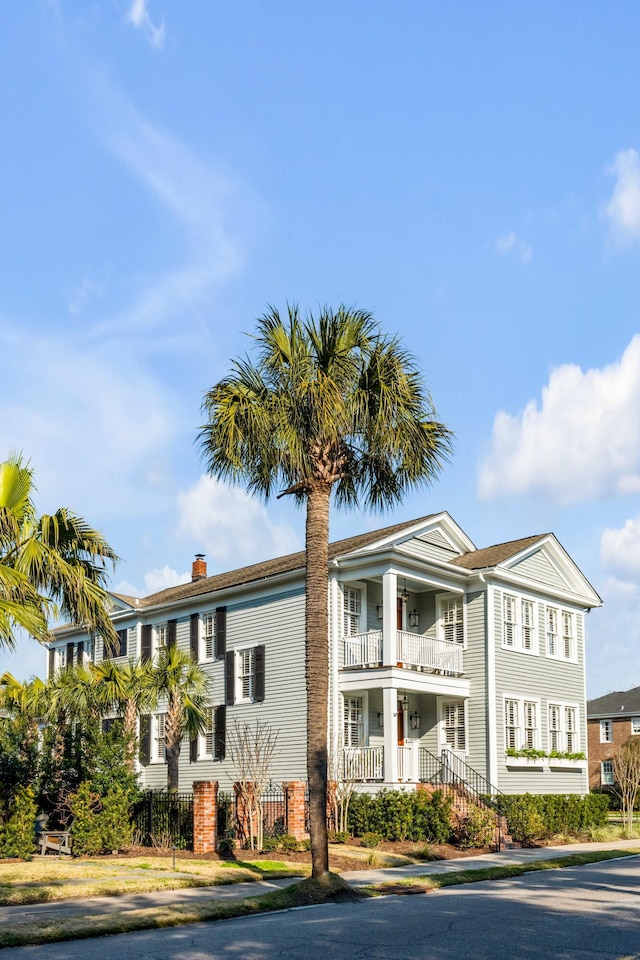 view of property featuring fence