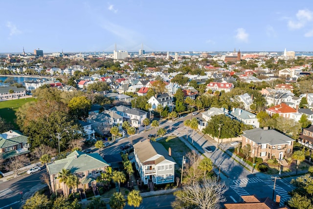 drone / aerial view with a residential view