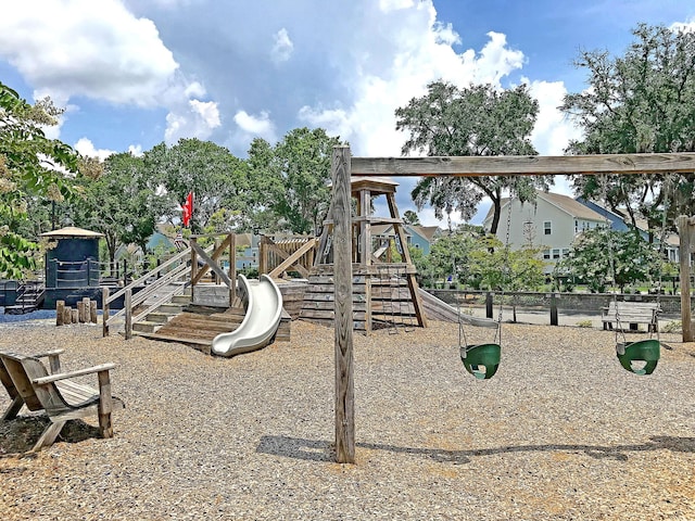 view of jungle gym