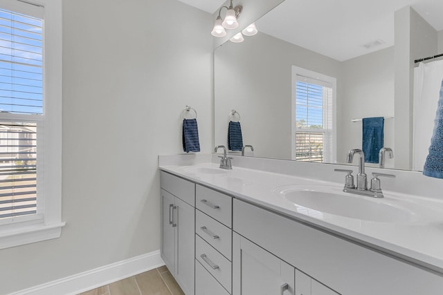 bathroom featuring vanity