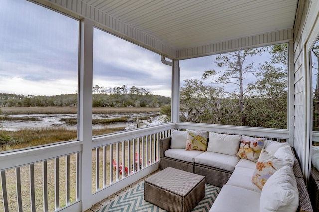 sunroom / solarium with plenty of natural light