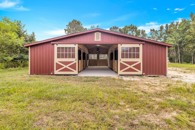 view of horse barn