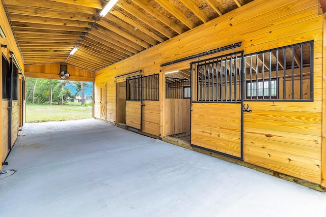 view of horse barn